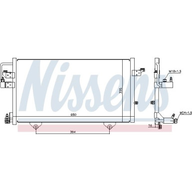 Nissens | Kondensator, Klimaanlage | 94209