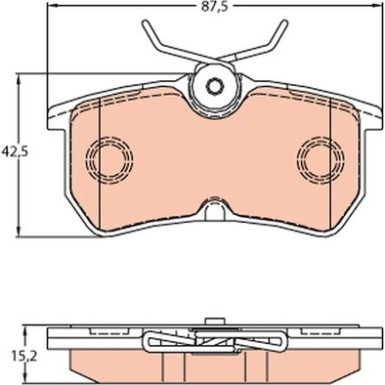 GDB2140 Bremsbelagsatz, Scheibenbremse