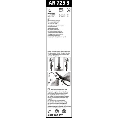 BOSCH AR 725 S Scheibenwischer Aerotwin Retrofit 3 397 007 567
