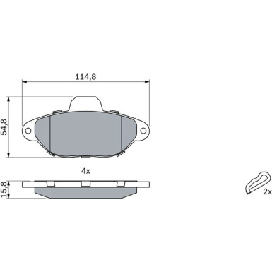 0 986 461 119 Bremsbelagsatz, Scheibenbremse