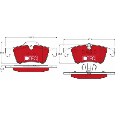 TRW Bremsbelagsatz, Scheibenbremse DTEC COTEC GDB1643DTE
