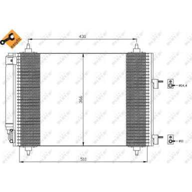 35445 Kondensator, Klimaanlage EASY FIT