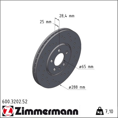 Zimmermann Bremsscheibe SPORT Z 600.3202.52