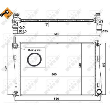58274 Kühler, Motorkühlung EASY FIT