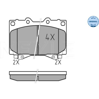 Meyle Bremsbelagsatz, Scheibenbremse MEYLE-ORIGINAL: True to OE 025 235 2415/W