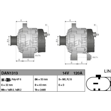 Denso | Generator | DAN1033