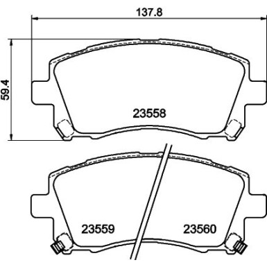 8DB 355 017-291 Bremsbelagsatz, Scheibenbremse