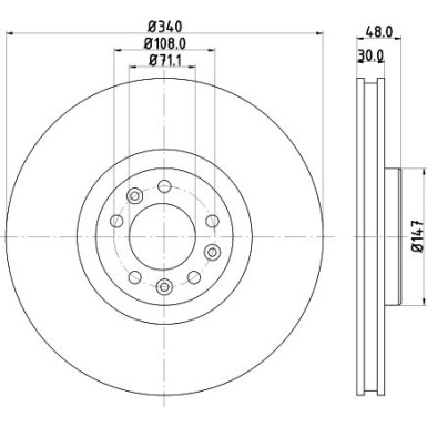 Hella | Bremsscheibe | 8DD 355 119-651
