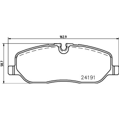 Hella | Bremsbelagsatz, Scheibenbremse | 8DB 355 011-971