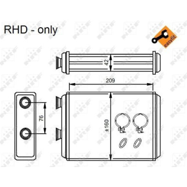 54224 Wärmetauscher, Innenraumheizung EASY FIT 54224 Wärmetauscher, Innenraumheizung EASY FIT