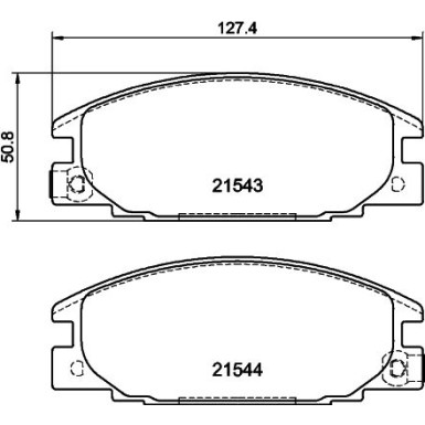Hella | Bremsbelagsatz, Scheibenbremse | 8DB 355 016-341