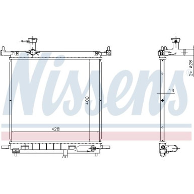 Nissens | Kühler, Motorkühlung | 68770