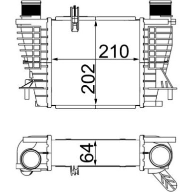 Mahle | Ladeluftkühler | CI 264 000S