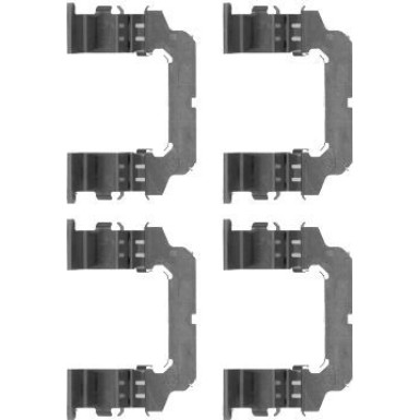 Hella | Zubehörsatz, Scheibenbremsbelag | 8DZ 355 204-621