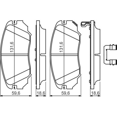 0 986 494 632 Bremsbelagsatz, Scheibenbremse