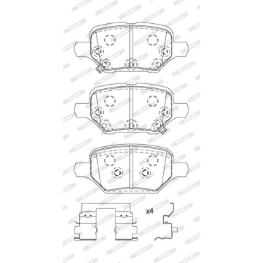 FDB5215 Bremsbelagsatz, Scheibenbremse PREMIER ECO FRICTION