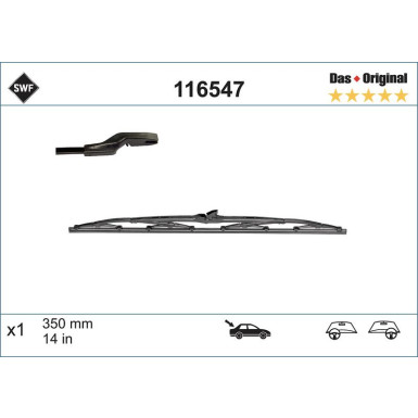 SWF Wischblatt Scheibenwischer DAS ORIGINAL REAR 116547