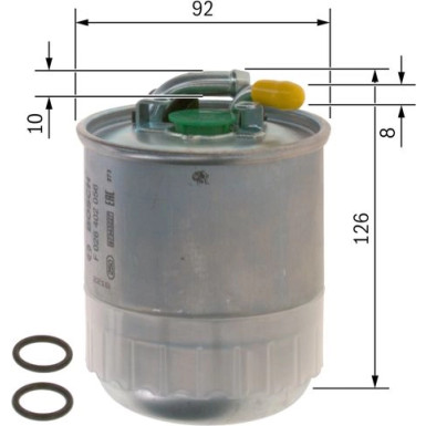 BOSCH | Kraftstofffilter | F 026 402 056