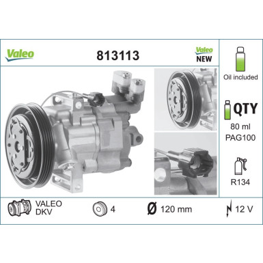 Valeo | Kompressor, Klimaanlage | 813113