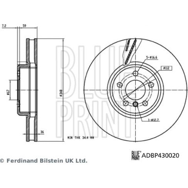 Blue Print | Bremsscheibe | ADBP430020