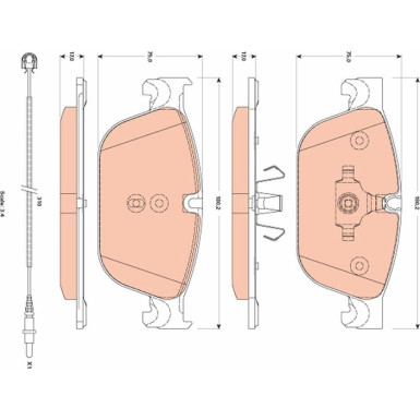 GDB1889 Bremsbelagsatz, Scheibenbremse