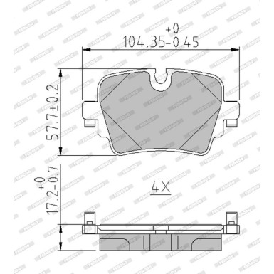 Ferodo | Bremsbelagsatz, Scheibenbremse | FDB5235
