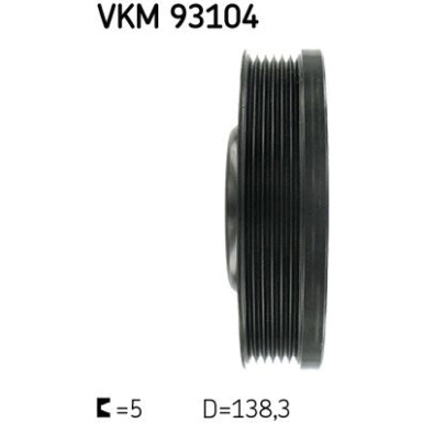 VKM 93104 Riemenscheibe, Kurbelwelle VKM 93104 Riemenscheibe, Kurbelwelle