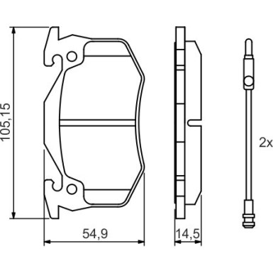 0 986 466 346 Bremsbelagsatz, Scheibenbremse