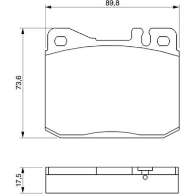 BOSCH Bremsbelagsatz, Scheibenbremse 0 986 463 412