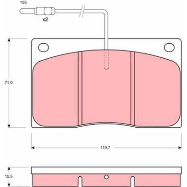 GDB443 Bremsbelagsatz, Scheibenbremse GDB443 Bremsbelagsatz, Scheibenbremse