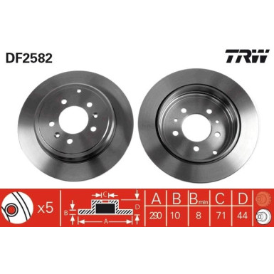 TRW | Bremsscheibe | DF2582