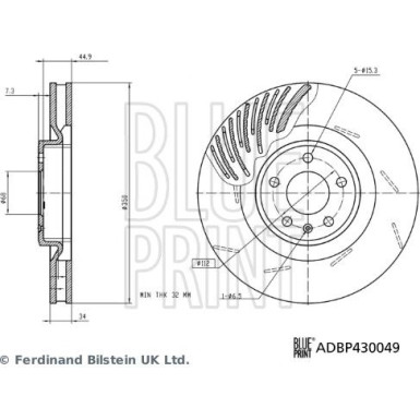 Blue Print | Bremsscheibe | ADBP430049