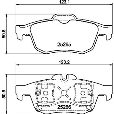 Hella | Bremsbelagsatz, Scheibenbremse | 8DB 355 017-341