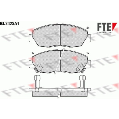 FTE | Bremsbelagsatz, Scheibenbremse | 9010728