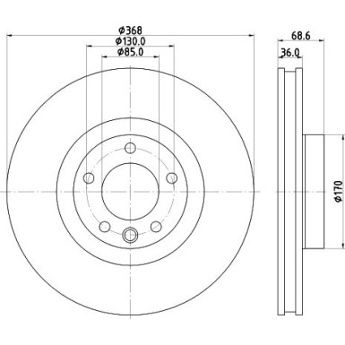Hella | Bremsscheibe | 8DD 355 119-521