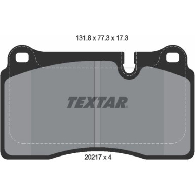 Textar Bremsbelagsatz, Scheibenbremse Q+ 2021701