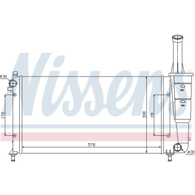 Nissens | Kühler, Motorkühlung | 61889