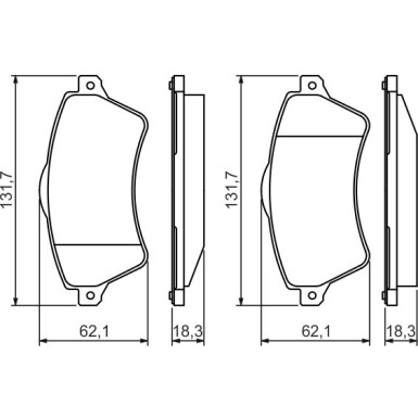 0 986 424 721 Bremsbelagsatz, Scheibenbremse
