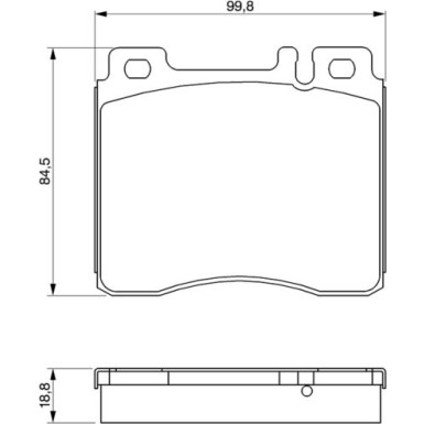 BOSCH Bremsbelagsatz, Scheibenbremse 0 986 460 976