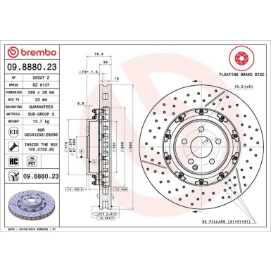 Brembo | Bremsscheibe | 09.8880.23