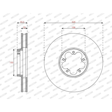 DDF3095C Bremsscheibe PREMIER