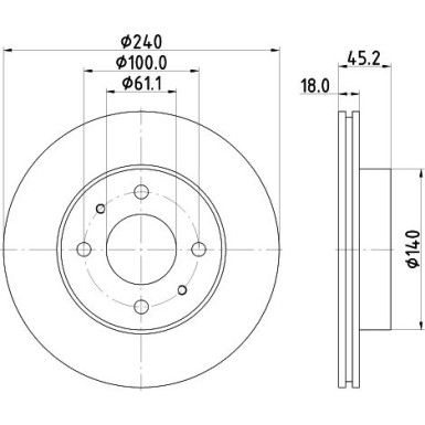 Hella | Bremsscheibe | 8DD 355 103-331