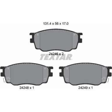 2424601 Bremsbelagsatz, Scheibenbremse