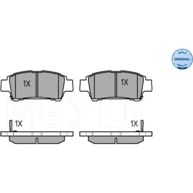 Meyle Bremsbelagsatz, Scheibenbremse MEYLE-ORIGINAL: True to OE 025 236 4616/W