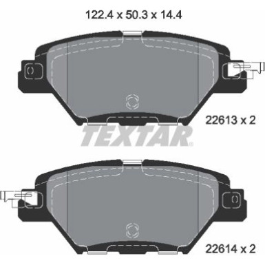Textar | Bremsbelagsatz, Scheibenbremse | 2261301