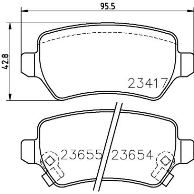 8DB 355 018-781 Bremsbelagsatz, Scheibenbremse