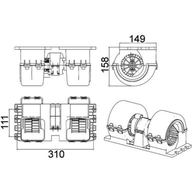 Mahle | Innenraumgebläse | AB 145 000P Mahle | Innenraumgebläse | AB 145 000P
