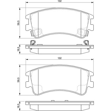 BOSCH Bremsbelagsatz, Scheibenbremse 0 986 494 079