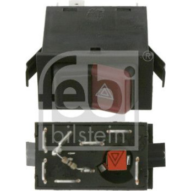 febi bilstein | 2 x FEBI Warnblinkschalter | 18147