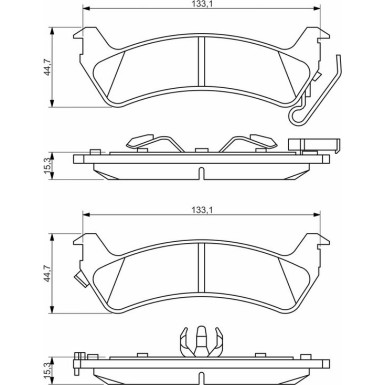 0 986 494 348 Bremsbelagsatz, Scheibenbremse